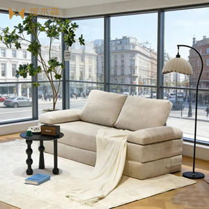 Muebles de Sala de Estar Estilo Chesterfield Moderno, Ajustables para Sentarse y Dormir, Sofá Cama, Conjunto de Sofá de Tela con Compresión al Vacío - Product Image 2