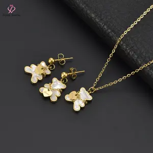Factory Good Price New style jewelry 18k gold plated cheap necklace and earring sets dainty necklace