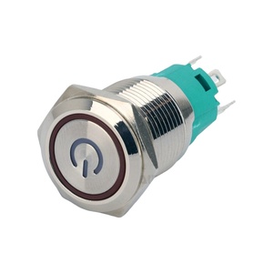 Điện Vòng kim loại và điện Logo Led chuyển 16 Mét Nickel plated Brass IP65 không thấm nước ON-OFF push button chuyển <span class=keywords><strong>Dimmer</strong></span> chuyển đổi - Product Image 1