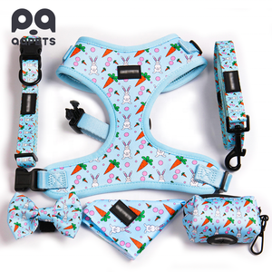 Conjunto de Arnés, <span class=keywords><strong>Collar</strong></span> y Correa para Perro Personalizado QQPETS por Sublimación, Diseño Anti Tirones, Equipo Prémium de Malla de Poliéster/Nailon para Mascotas - Product Image 1