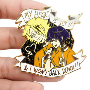 قم بتصميم خاص لكوب معدني لصناعات يدوية ملابس أنيمي دبوس معدني ناعم صلب مطلي بالمينا شارة دبوس مطلي بالمينا مخصص - Product Image 1