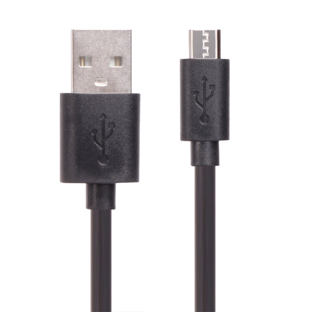 VCOM OEM Customized Length 1m 1.5m 1.8m Micro USB Cable USB2.0 Data Phone Charging Cables Black