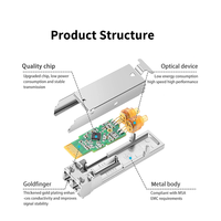 Module émetteur-récepteur optique SFP CWDM 1.25G Optoray à prix d'usine, connecteur LC SM 1610nm pour distance de 120 km FTTH POE WIFI/IP