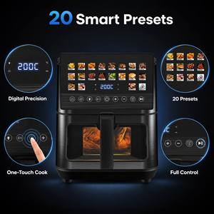 <span class=keywords><strong>Friteuse</strong></span> à air intelligente 9L en promotion, démarrage différé 24H, double chauffage supérieur et inférieur, 20-en-1, fenêtre visible LED tactile, <span class=keywords><strong>sans</strong></span> <span class=keywords><strong>huile</strong></span>, numérique - Product Image 4