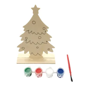 중국 어린이 DIY 나무 그림 공예 키트 어린이 교육 장난감 그림 키트 DIY 나무 크리스마스 페인트 세트