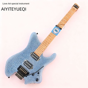 <span class=keywords><strong>Guitare</strong></span> électrique professionnelle à 6 cordes sans tête, construction en érable et acajou, haute qualité, double tremolo - Product Image 4