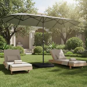 Parasol moderne pliable double face, imperméable, anti-UV, pour mobilier d'extérieur, robuste, avec mécanisme de levage à manivelle en fer, idéal pour les parcs de luxe - Product Image 4