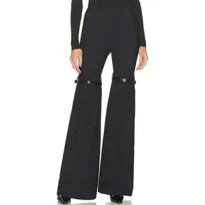 OUDINA stile di nicchia Casual Stretch Strappy Palazzo pantaloni Patchwork Flare pantaloni della tuta donna