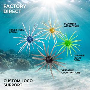 Señuelo Blando de Erizo de Mar con Logotipo Personalizado OEM de Fábrica, Señuelo de Tentáculos de Criatura, Señuelos de Pesca Blandos Flotantes de TPE, Venta al por Mayor de Aparejos de Pesca - Product Image 6