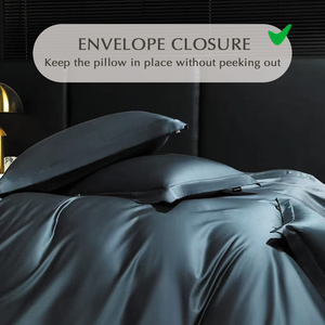 Bộ đồ giường sáu mảnh sang trọng hiện đại, bao gồm tấm trải giường, vỏ chăn và vỏ gối, được trình bày trong một hộp quà tặng. - Product Image 4