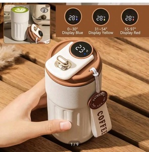LED Display 316 Stainless Steel Vacuum Cup Portable <b>Smart</b> Coffee Cup With Strap Multifunctional Double Wall Custom Coffee <b>Mug</b> - Product Image 3