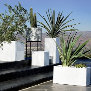 กระถางดอกไม้ไฟเบอร์กลาสสี่เหลี่ยมสำหรับปลูกต้นไม้ใน H156เป็นมิตรต่อสิ่งแวดล้อมใช้ในสวนลานบ้านพื้นที่สีเขียวเชิงพาณิชย์ - Product Image 5