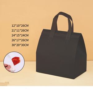 Sacs d'emballage isothermes personnalisés en non-tissé, épais, en feuille d'aluminium, pour plats à emporter, boissons froides, café, lait, avec fermeture auto-adhésive - Product Image 6