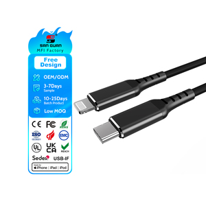 สาย USB <span class=keywords><strong>C</strong></span> to <span class=keywords><strong>Lightning</strong></span> ได้รับการรับรอง MFi รองรับการชาร์จเร็ว 18W PD หัวต่อแท้ <span class=keywords><strong>Apple</strong></span> C94 สายถักไนลอน สำหรับ <span class=keywords><strong>Apple</strong></span> iPad iPhone iPod - Product Image 1