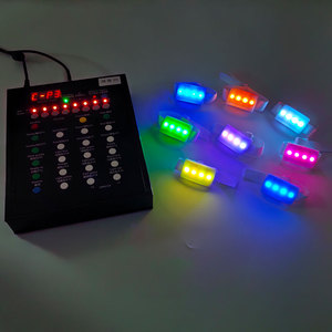 Ismart 4 Leds 433Mhz DMX điều khiển từ xa RGB <span class=keywords><strong>Led</strong></span> Vòng đeo tay dây đeo cổ tay cho đêm thể thao cuộc họp - Product Image 5