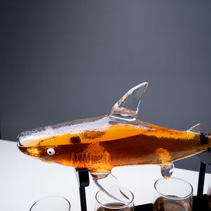 Carafe à vin en verre transparent à haute teneur en borosilicate de 1300ml avec 4 verres épaissis à haute teneur en borosilicate - Product Image 3