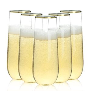 Récipients à bière et boissons Verres à champagne en plastique Verres à champagne détachables en plastique <span class=keywords><strong>sans</strong></span> <span class=keywords><strong>pied</strong></span> Styles longs - Product Image 2
