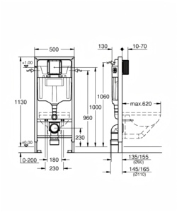 Tanque de <span class=keywords><strong>Inodoro</strong></span> Neumático de Doble Descarga Oculto en la Pared, de HDPE, con Placa de Descarga Rápida SL Moderna, para Baño y Uso en Exteriores, con 5 Años de Garantía - Product Image 6