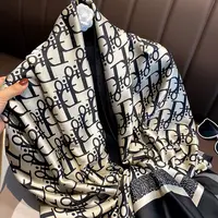 Cachecol de cetim de seda feminino, novo lenço de chiffon de alta qualidade, estampado, 90*180cm, grande, hijabs, hijab