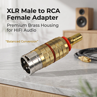 Adaptor Audio YIVO XSSH Berbahan Kuningan, XLR Male ke RCA Female, Balanced, Konverter HIFI untuk Amplifier, Pemutar CD, Jack Audio