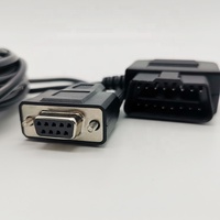 Alta calidad OBDII 16 pines macho a DB9 RS232 hembra Cable de extensión de diagnóstico de coche camión Dashcam Cable herramientas de diagnóstico OBD2 Cable