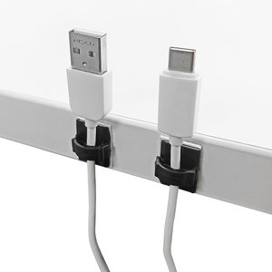 البلاستيك لاصق تثبيت المشبك هوك وحلقة كابل التعادل كليب حامل للمكتب الانزلاق من خلال البلاستيك حامل الأسلاك آلة غرفة - Product Image 4