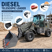 Recherche de partenaires à long terme : Chargeur télescopique LOGWAY à direction entièrement hydraulique avec forte traction pour travaux agricoles, chargeur diesel