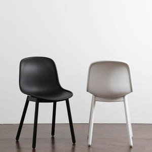 Modern Minimalist Lounge <b>Chair</b> Black White <b>Stackable</b> Conference <b>Chair</b> Adult Use - Product Image 1