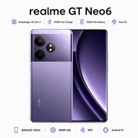 Téléphone mobile Realme GT Neo6 5G, Android 14, écran AMOLED 6000 nit, Snapdragon 8s Gen3, 16 Go de RAM, 1 To de stockage, écran 120 Hz, 120 W Super