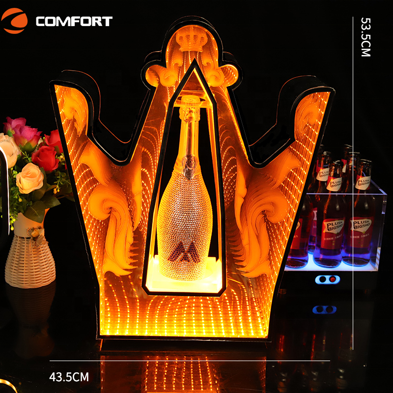 New Design Crown Popular Arylic Wine Bottle Decorative Bottle Holder Stand