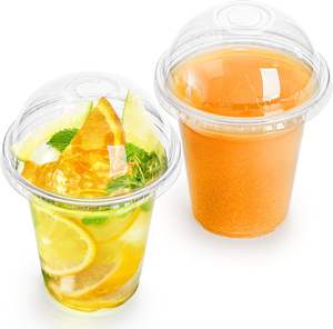 Gobelet en plastique transparent biodégradable et compostable de qualité alimentaire PLA avec couvercle - Product Image 3