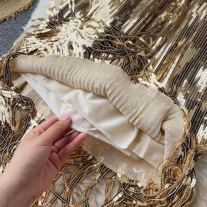 Commercio all'ingrosso di alta-vita alta sexy midi lungo butt-che abbraccia del pannello esterno bling <span class=keywords><strong>frange</strong></span> versatile delle donne gonne - Product Image 4