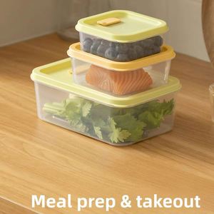 Airtight Fridge <b>Storage</b> Organizer Food Grade Plastic Container <b>Microwave</b> Freezer Safe for Fruit Lunch Bento Box - Product Image 5