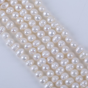 Perlas Naturales de Agua Dulce de Zhuji, 15cm 5-6mm, Hilo Semiterminado para DIY, Collar de Joyería Blanco/Rosa, Venta al por Mayor - Product Image 3