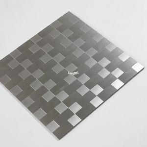 Blanco gris negro tira de mármol azulejo baño backsplash entrada de la pared azulejos de mosaico de escala de pescado - Product Image 3