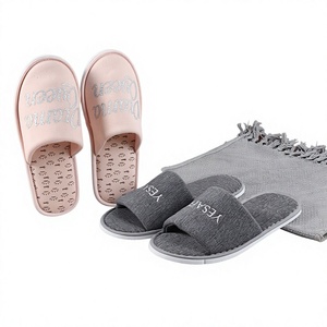 Pantofole Monouso in Tessuto Antiscivolo, Facili da Trasportare e Personalizzabili per Viaggi d'Affari, Casa, Ospiti e Camere d'Albergo - Product Image 1
