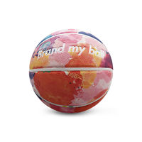 Ballon de basket-ball en caoutchouc coloré taille 7 avec logo personnalisé