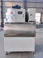 Machine à glaçons en flocons verticale intégrée, industrielle, automatique, en acier inoxydable, de forme cylindrique, haute capacité