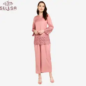 Desain Baru Rok dan Blus Abaya Dubai Cetak Grosir dengan Baju Muslim