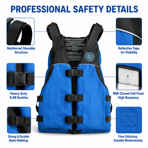 Gilet de sauvetage professionnel pour <span class=keywords><strong>rafting</strong></span> en eaux vives 150N, équipement de sécurité PFD, OEM personnalisé - Product Image 5