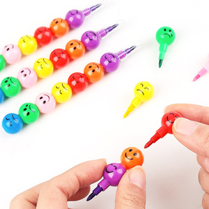 Offre Spéciale école papeterie promotionnel coréen créatif kawaii crayon ensembles rock sucre gourde mignon dessin animé 7 couleurs crayon - Product Image 4