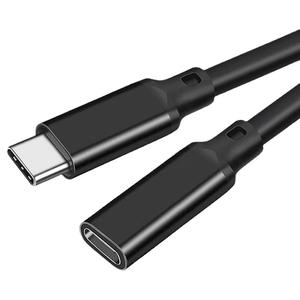 Кабель-удлинитель Type-C USB <span class=keywords><strong>3.2</strong></span> Gen <span class=keywords><strong>2</strong></span>, 20 Гбит/с, 240 Вт, быстрая зарядка PD 5A, нейлоновая оплетка, USB-C (штекер-гнездо), поддержка 8K 60 Гц - Product Image 1