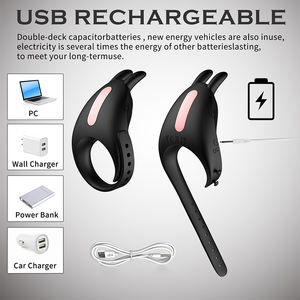 Cincin <span class=keywords><strong>Penis</strong></span> tetap keras ukuran dapat disesuaikan desain kelinci cincin getar pasangan mainan seks cincin <span class=keywords><strong>Penis</strong></span> untuk pria - Product Image 5