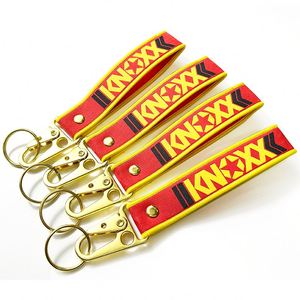 Direct Factory Eagle Hook Keychain <b>Wristlet</b> Polyester Custom Logo Woven Short Strap Nylon Jacquard Lanyard - Product Image 2
