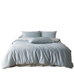 <span class=keywords><strong>Funda</strong></span> de Edredón Individual de Estilo Moderno, 100% Algodón de Fibra Larga, Color Sólido para Todas las Estaciones, Antiácaros, 200 Hilos - Product Image 2