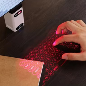 คีย์บอร์ดเลเซอร์ไร้สาย BT ดีไซน์ใหม่ปี 2022 สำหรับคีย์บอร์ดฉายภาพเลเซอร์และชุดคีย์บอร์ดพร้อมเมาส์ ที่วางโทรศัพท์ พร้อมพาวเวอร์แบงค์ - Product Image 3