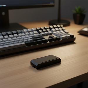 Black Polo Shirt Model EL2226 Made in Italy Compatible with Living International <b>Keyboard</b> Switches - Product Image 3