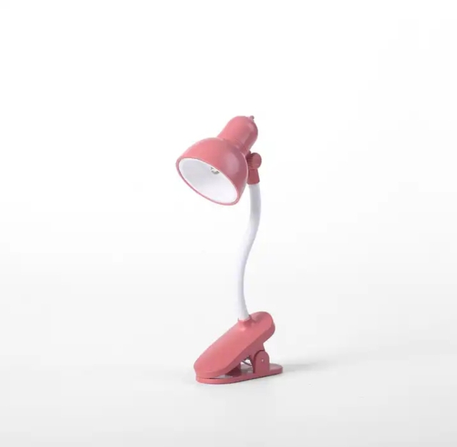 New Mini Portable Clip Small Desk Lamp Random Angle Rotation Free Bending Small Book Clip Night Light