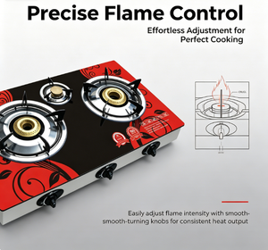 <span class=keywords><strong>Estufa</strong></span> de Gas de Alta Eficiencia con 2.5 Quemadores, Vidrio Templado de 7mm, Quemadores de Latón, Encendido Automático, Certificación ISO para Cocina Múltiple - Product Image 1