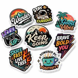Custom Printing Waterproof Promotional Business Advertising Souvenirs 3D Uv Logo Label <b>Sticker</b> With <b>Brand</b> Logos <b>Stickers</b> - Product Image 1